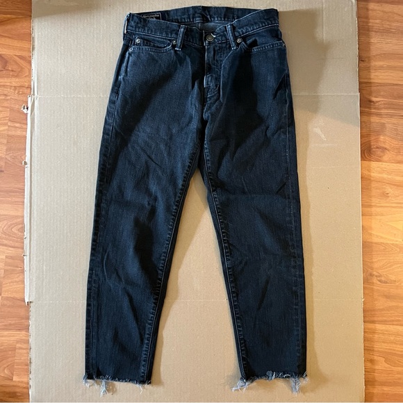 Abercrombie & Fitch Size 26 x 30 Black Charcoal Jeans Rustin Athletic Slim - Picture 1 of 6